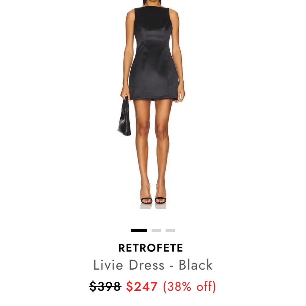 Retrofete Black Bodycon Mini Dress Sleeveless Crew Neck